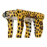 BANCO DECORATIVO PINTADA FILHOTE - AMARELO/PRETO - Foto 3