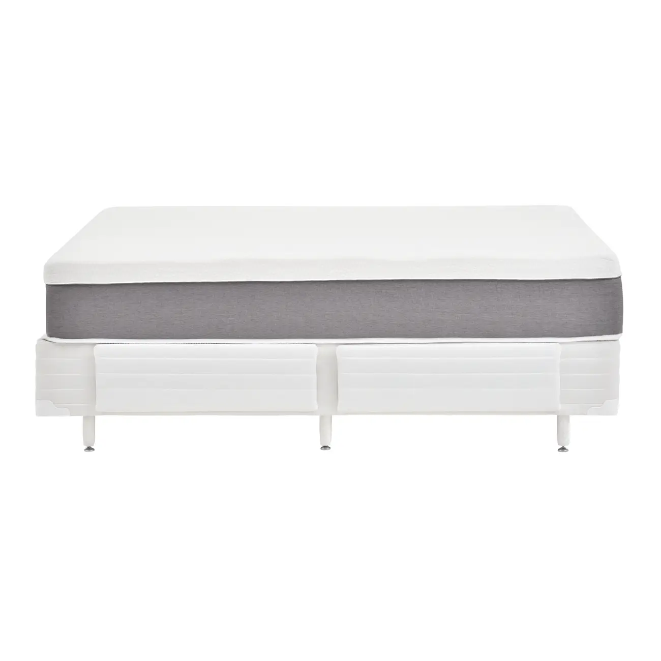 CAMA BOX CASAL 138 C/GAV TATOU LÁTEX/MAX - CINZA/BRANCO - Foto 1