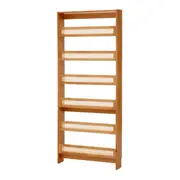 ESTANTE DE PAREDE COM PALHINHA 80 CM X 1,86 M PALHANDI - AMÊNDOA/NATURAL - Foto 2