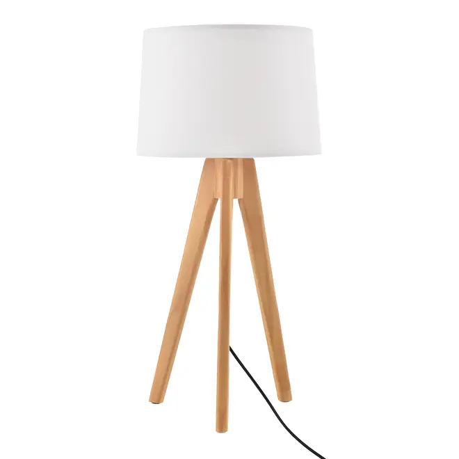 LUMINÁRIA DE MESA GÁVEA C/CÚPULA K - AMÊNDOA/BRANCO - Foto 1