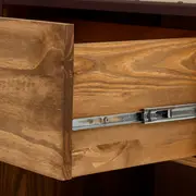 MESA DE CABECEIRA 1 GAVETA STEAM TRUNK - ENCERADO CASTANHO/CASTANHO - Foto 10