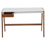 MESA DE ESCRITÓRIO 1 GAVETA 1,20 M X 60 CM HANNA - NOZES/BRANCO - Foto 6