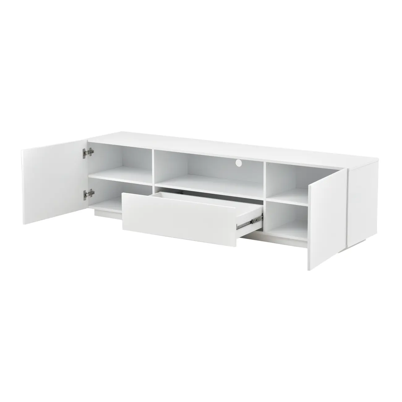RACK 2 PORTAS/1 GAVETA 1,80 M X 40 CM ROOM - BRANCO - Foto 5