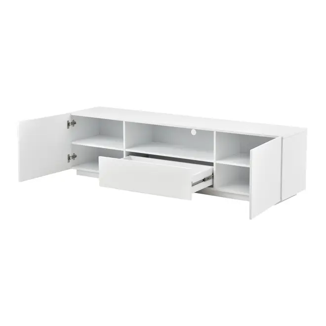 RACK 2 PORTAS/1 GAVETA 1,80 M X 40 CM ROOM - BRANCO - Foto 5