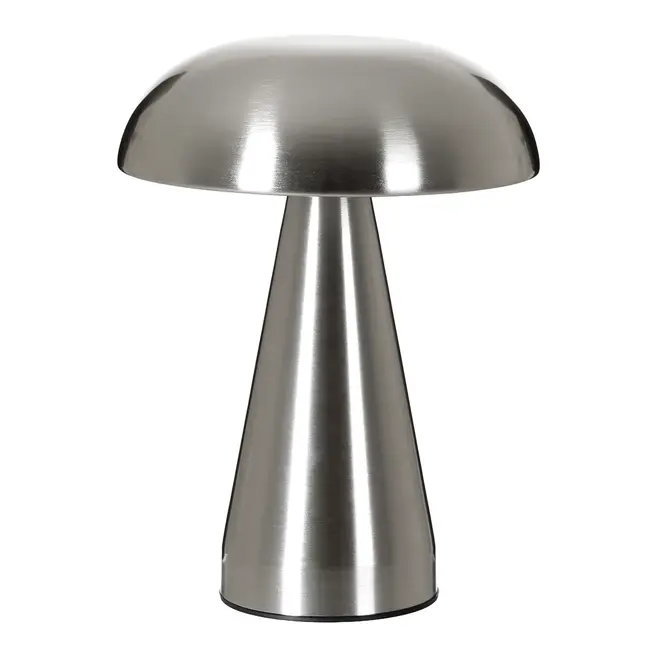 LUMINÁRIA DE MESA LED RECARREGÁVEL MUSHROOM - PRATA - Foto 5