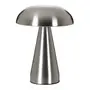LUMINÁRIA DE MESA LED RECARREGÁVEL MUSHROOM - PRATA - Foto 5