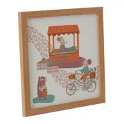 QUADRO I 30 CM X 30 CM FEIRA DOS BICHOS - AMÊNDOA/MULTICOR - Foto 2