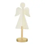 ADORNO ANJO 19 CM NATAL ASTRAL - BRANCO/DOURADO - Foto 2