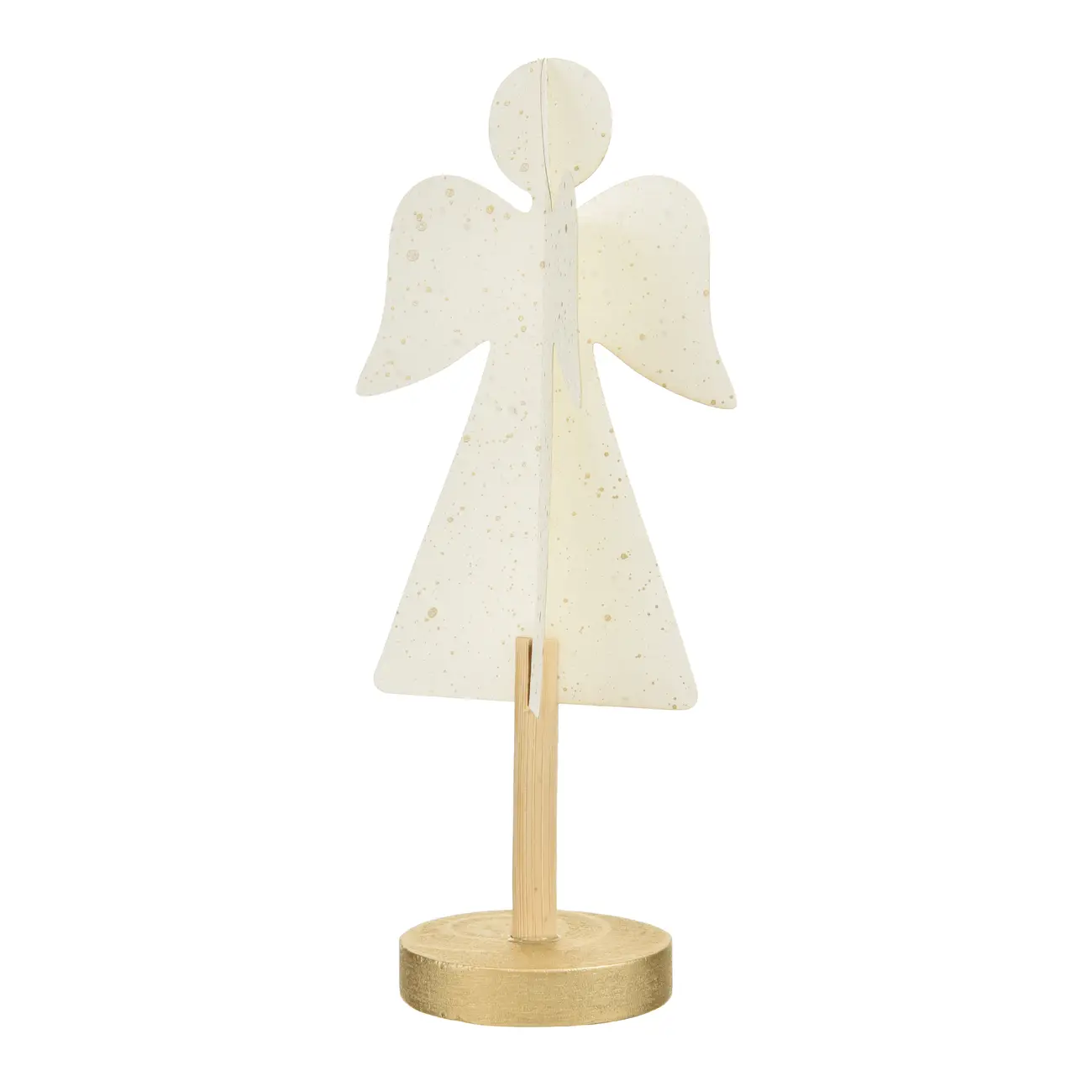 ADORNO ANJO 19 CM NATAL ASTRAL - BRANCO/DOURADO - Foto 2