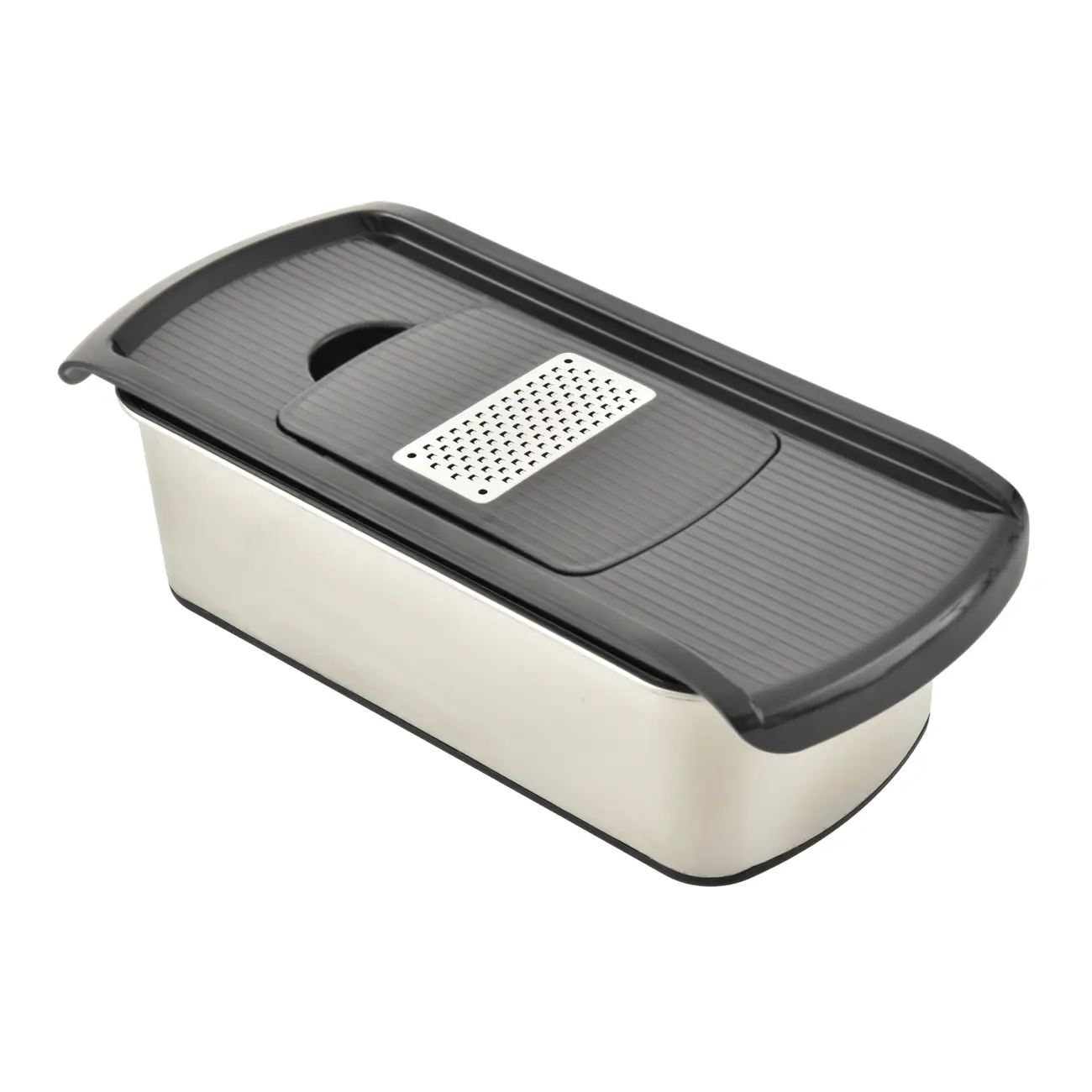 FATIADOR/RALADOR MULTIUSO COM MANDOLIN GAUT CHEF - INOX/PRETO - Foto 3