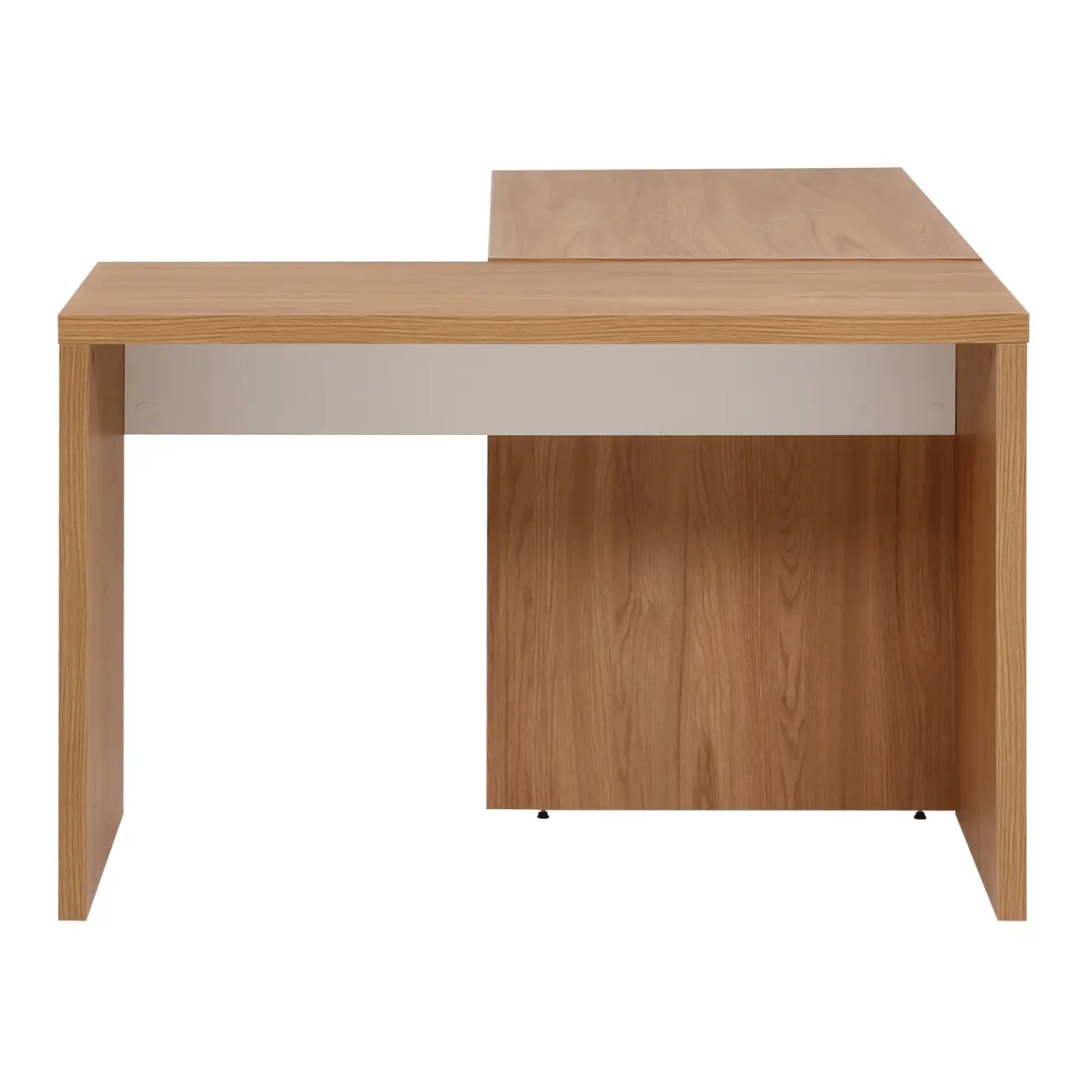MESA COM 2 GAVETAS C/ MESA AUX BOSS - OAK TAMMI/BRANCO - Foto 4