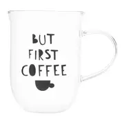 CANECA 350 ML BUT FIRST COFFEE - INCOLOR/PRETO - Foto 1