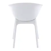 CADEIRA DE JANTAR COM BRAÇOS TALIA - BRANCO/BRANCO - Foto 4