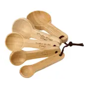 JOGO COM 5 COLHERES MEDIDORAS BAMBOO - BAMBU - Foto 2
