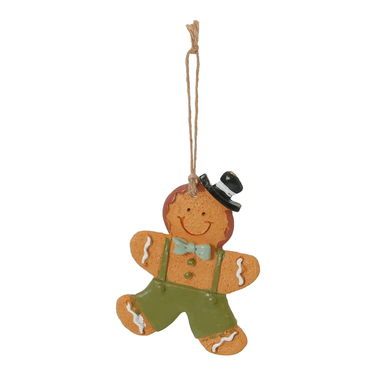 PINGENTE GINGERMAN 8 CM VILAREJO NOEL - SÁLVIA/CIPESTRE - Foto 1