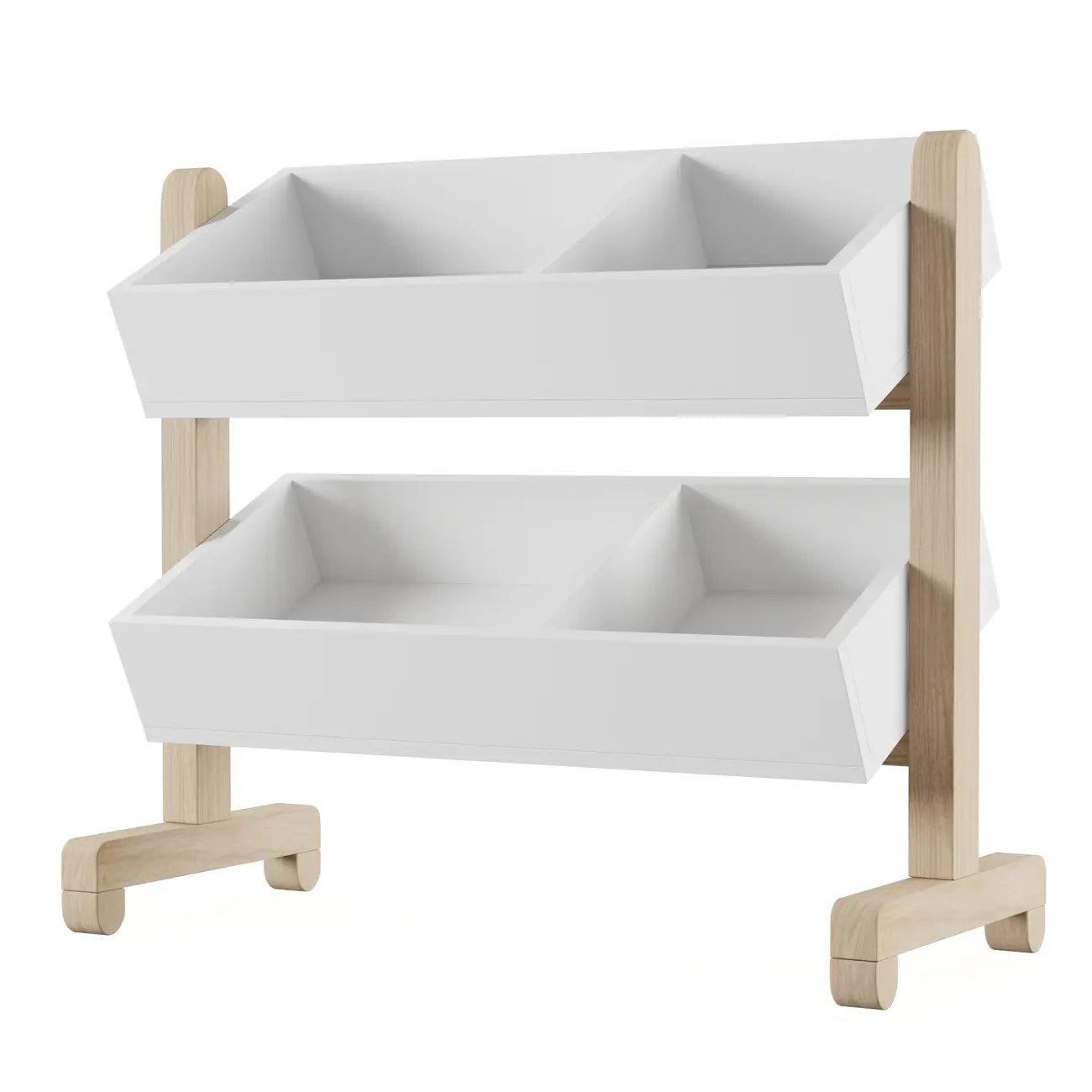 ESTANTE INFANTIL 80 CM X 71 CM TILT - NATURAL WASHED/BRANCO - Foto 2