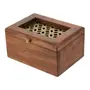 CAIXA DECORATIVA 17 CM X 14 CM X 9 CM BERWICK - NOZES/OURO VELHO - Foto 1