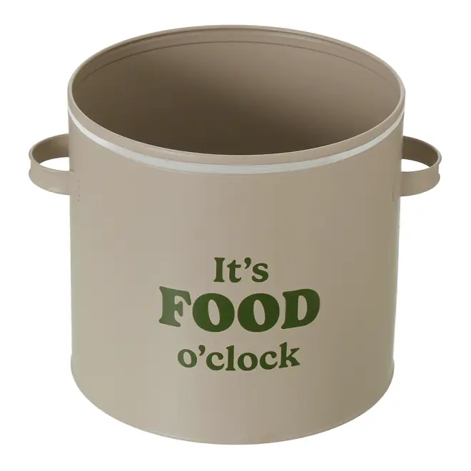 POTE PARA RAÇÃO IT'S FOOD O'CLOCK - BEGE/MUSGO - Foto 8