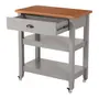 CARRINHO 1 GAVETA 80 CM X 45 CM NANCY - CINZA PROVENCE/AMÊNDOA - Foto 3