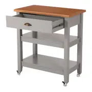 CARRINHO 1 GAVETA 80 CM X 45 CM NANCY - CINZA PROVENCE/AMÊNDOA - Foto 3