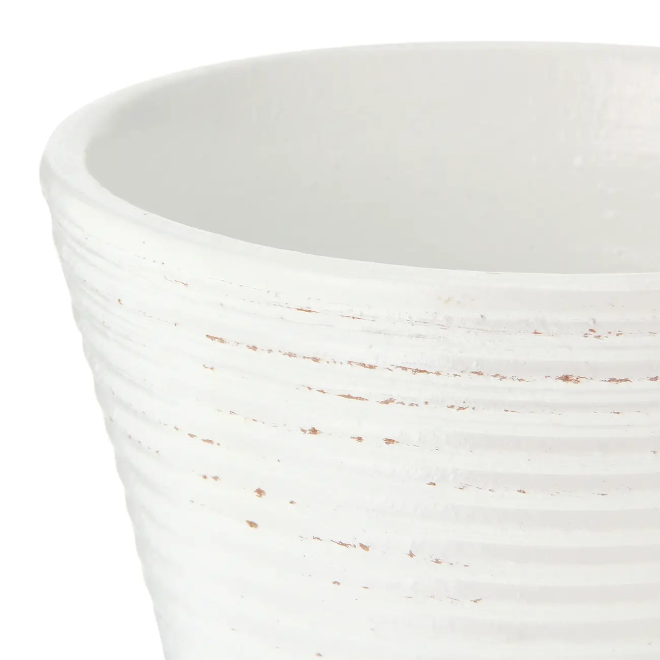 CACHEPÔ 14 CM ONDULLE - BRANCO/ PATINA PROVENÇAL - Foto 2