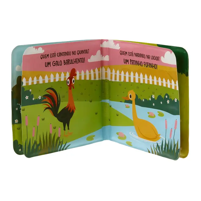 BANHO DIVERTIDO + TOYS: ANIMAIS DA FAZENDA LIVRO INFANTIL - MULTICOR - Foto 4