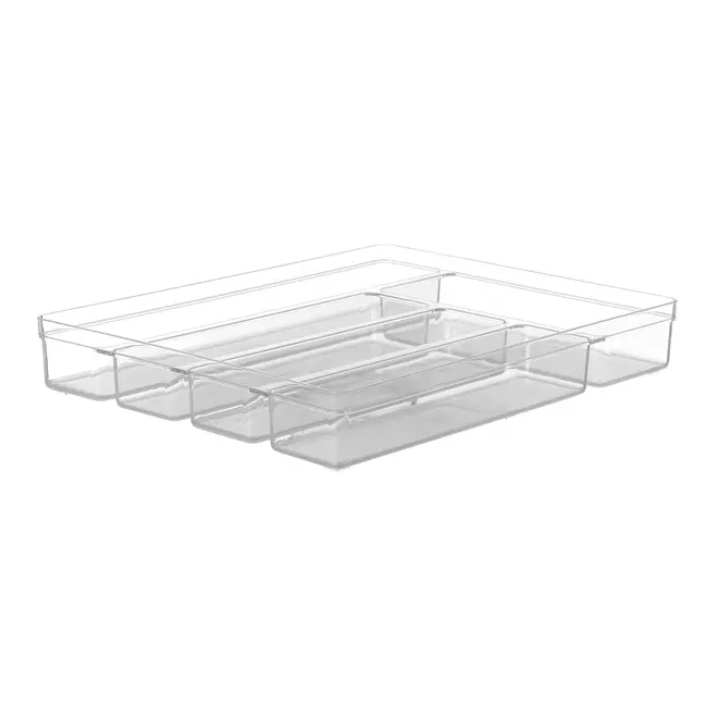 ORGANIZADOR DE TALHERES COM 5 DIVISÓRIAS PRACTICAL - INCOLOR - Foto 6