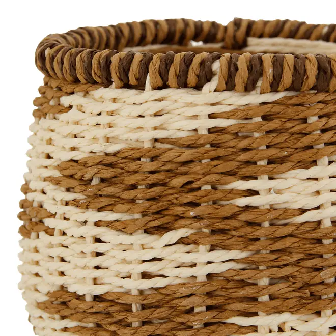 CESTO 13 CM X 15 CM X 15 CM HELBRON - FIBRA CLARA/CANELA DO CEILÃO - Foto 5