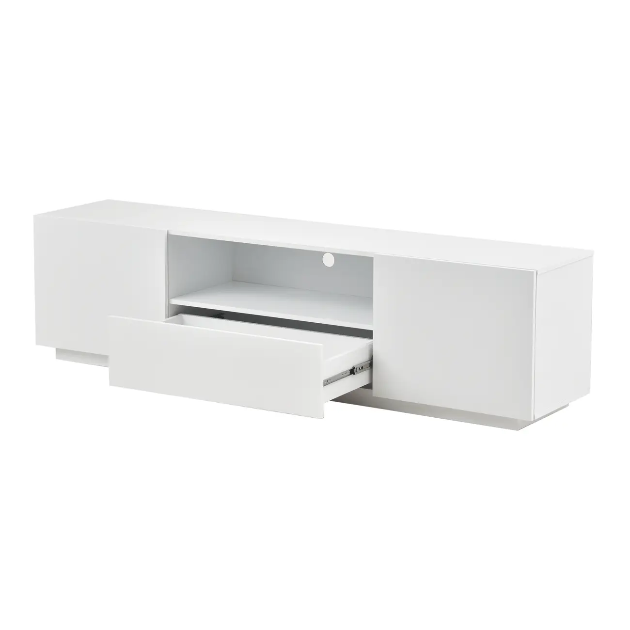 RACK 2 PORTAS/1 GAVETA 1,80 M X 40 CM ROOM - BRANCO - Foto 4
