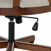 CADEIRA HOME OFFICE COM PALHINHA ATENA - NOZES/BEGE - Foto 9