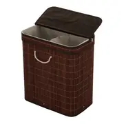 CESTO PARA ROUPAS COM DIVISÓRIA 53 CM X 60 CM X 35 CM BUKA - MARROM/BEGE - Foto 5