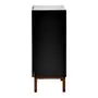 BUFFET 2 PORTAS 80 CM X 40 CM POINT - PRETO/NOZES - Foto 4