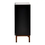 BUFFET 2 PORTAS 80 CM X 40 CM POINT - PRETO/NOZES - Foto 4