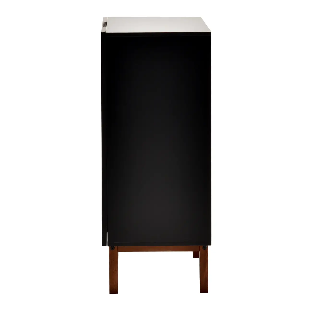 BUFFET 2 PORTAS 80 CM X 40 CM POINT - PRETO/NOZES - Foto 4