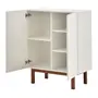 BUFFET 2 PORTAS 80 CM X 40 CM POINT - BRANCO/NOZES - Foto 5