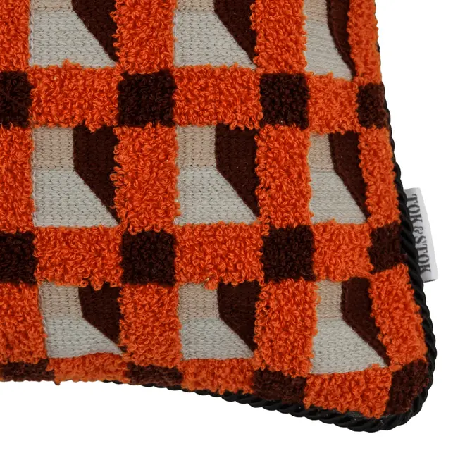 CAPA ALMOFADA 45 CM X 45 CM PATTERN PAD - MARROM DE LEI/TERRACOTA - Foto 4