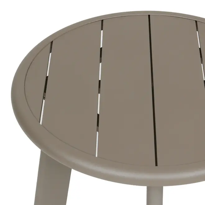 MESA LATERAL REDONDA 52 CM DUNAS - CAMELO - Foto 6