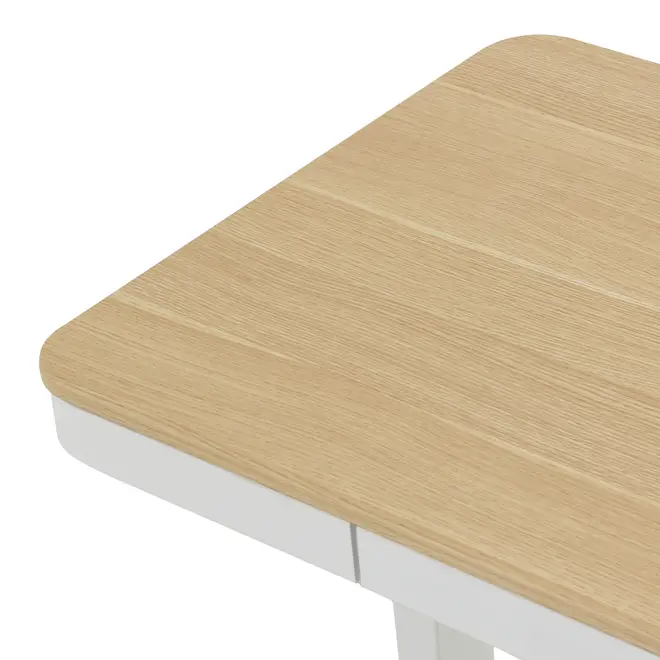 MESA DE ESCRITÓRIO REGULÁVEL E ELÉTRICA 1 GAVETA 1,18 M X 60 CM ELEVATION PLUS - BRANCO/CARVALHO - Foto 9