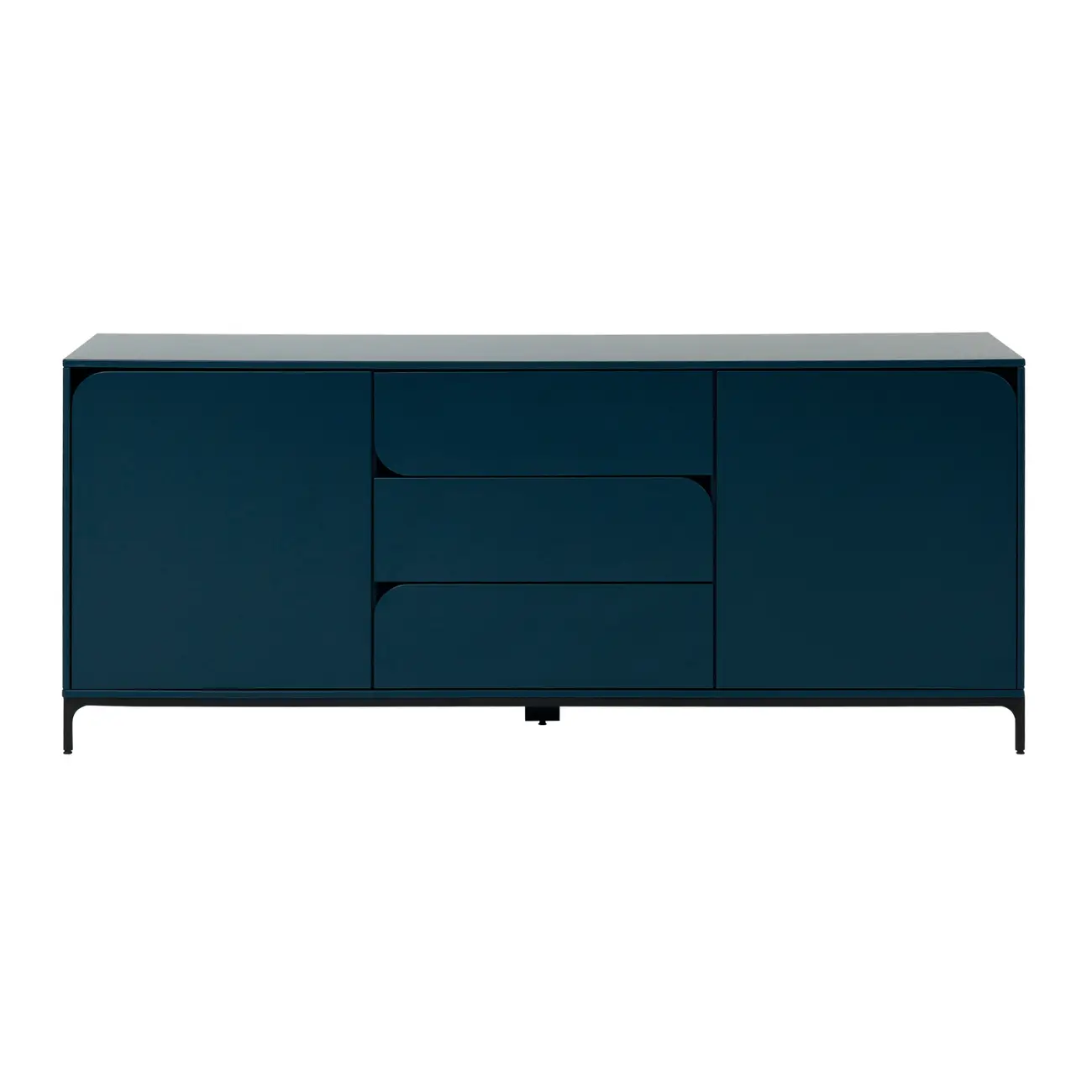 BUFFET 2 PORTAS/3 GAVETAS 1,80 M X 45 CM NASH - VERDE ESCARAVELHO/PRETO - Foto 1