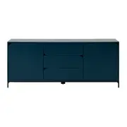 BUFFET 2 PORTAS/3 GAVETAS 1,80 M X 45 CM NASH - VERDE ESCARAVELHO/PRETO - Foto 1