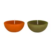 VELA 4 CM X 7 CM COM 2 APOENA - TERRACOTA/MUSGO - Foto 1