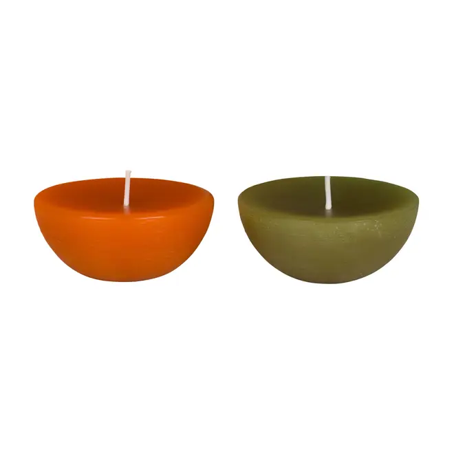 VELA 4 CM X 7 CM COM 2 APOENA - TERRACOTA/MUSGO - Foto 1
