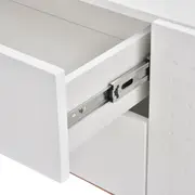 RACK 2 PORTAS/2 GAVETAS 1,90 M X 40 CM POINT - BRANCO/NOZES - Foto 11