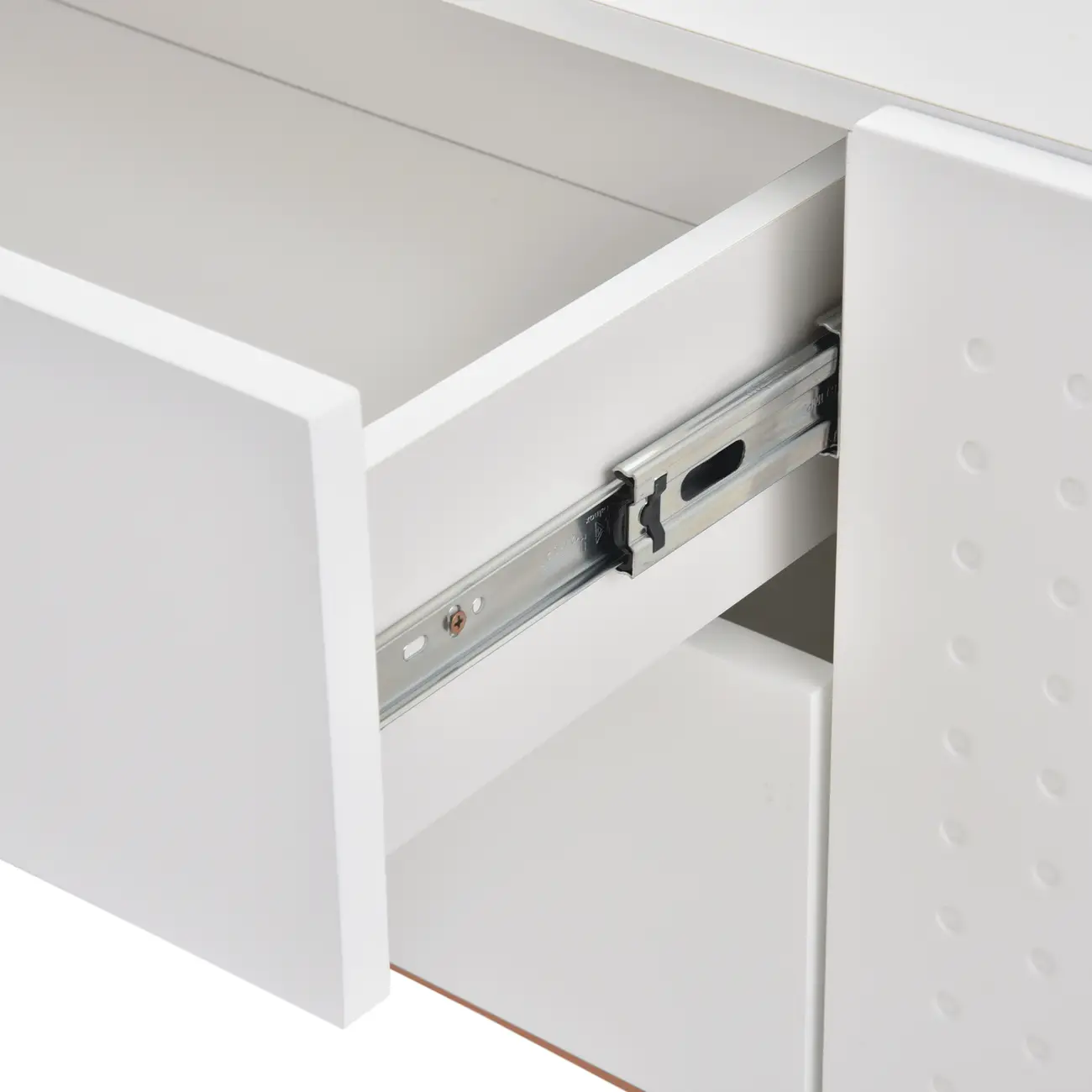RACK 2 PORTAS/2 GAVETAS 1,90 M X 40 CM POINT - BRANCO/NOZES - Foto 11
