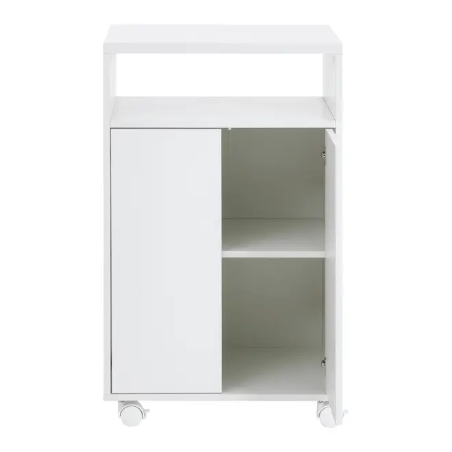 CARRINHO 2 PORTAS 55 CM X 42 CM PRÁTICA - BRANCO - Foto 4