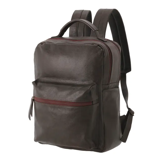 MOCHILA ON THE GO - COURO MARROM DE LEI - Foto 1
