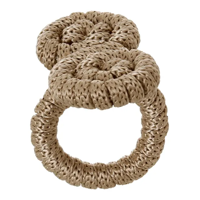 ARGOLA PARA GUARDANAPO CONJUNTO COM 2 PEÇAS ARABESCO - CAMELO - Foto 4