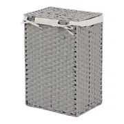 CESTO DOBRÁVEL 60 CM X 40 CM X 30 CM NID - CINZA PROVENCE/NATURAL - Foto 6
