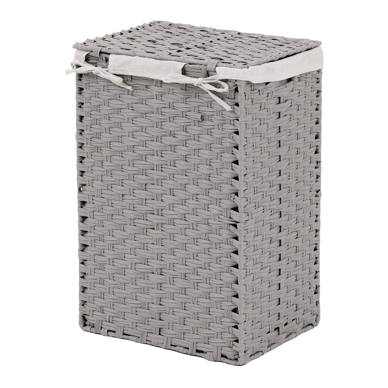 CESTO DOBRÁVEL 60 CM X 40 CM X 30 CM NID - CINZA PROVENCE/NATURAL - Foto 6