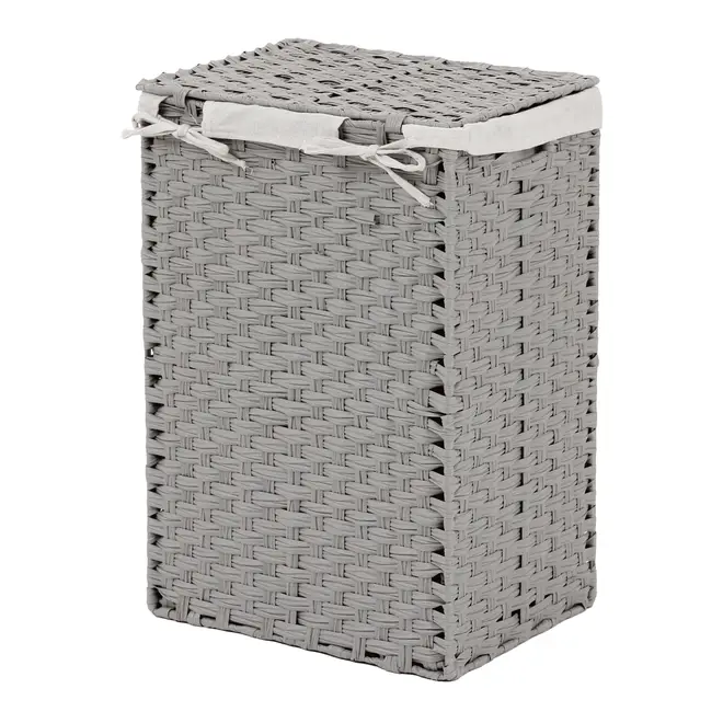 CESTO DOBRÁVEL 60 CM X 40 CM X 30 CM NID - CINZA PROVENCE/NATURAL - Foto 6